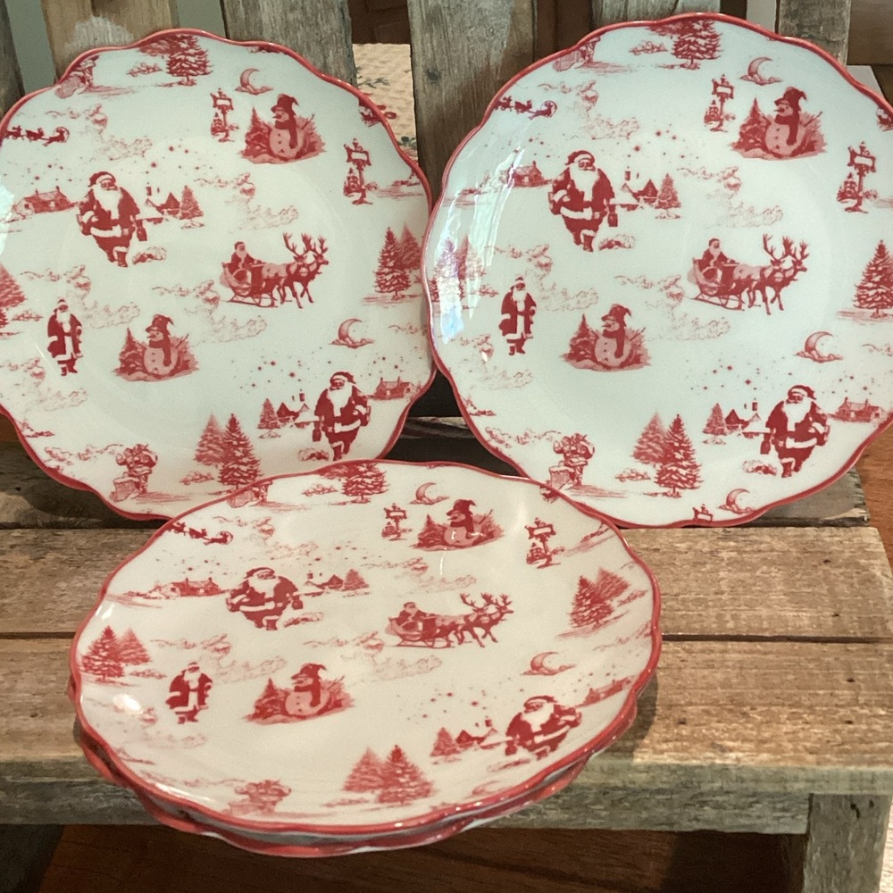 Christmas Appetizer Plates - set of 4